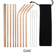 Lade das Bild in den Galerie-Viewer, Edelstahl RainbowStraw Partystrohhalme - umweltschonend und wiederverwendbar (25% Rabatt)