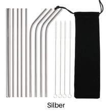 Lade das Bild in den Galerie-Viewer, Edelstahl RainbowStraw Partystrohhalme - umweltschonend und wiederverwendbar (25% Rabatt)